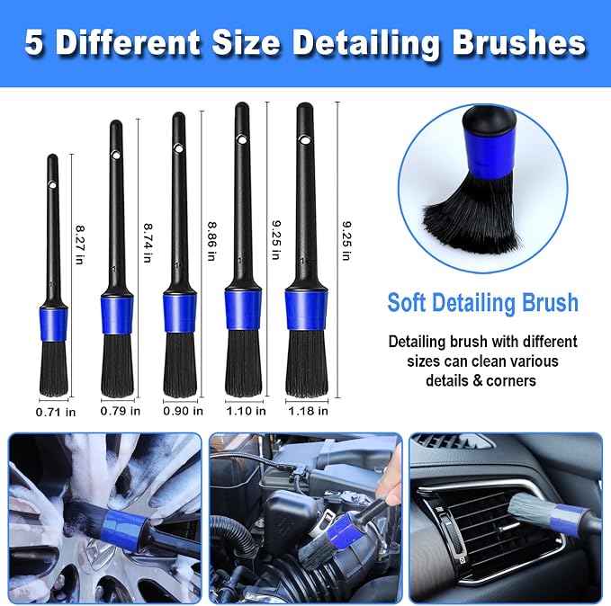 Windshield Cleaner Tool, Car Cleaning Kit Interior Cleaner, Car Detailing - Image 3