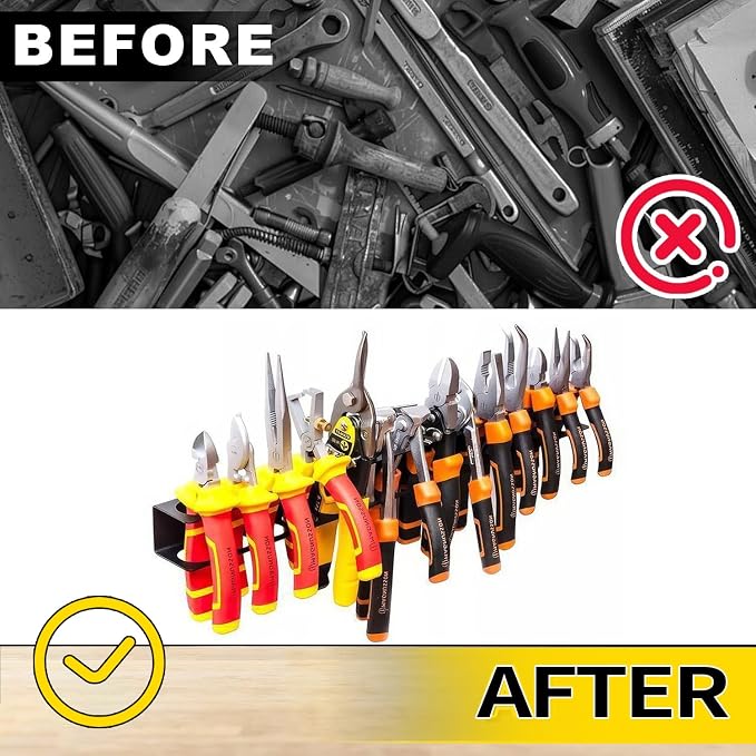 Screwdriver Plier Organizer Wall Mount Steel Wall Mount Tool Storage Rack - Image 6
