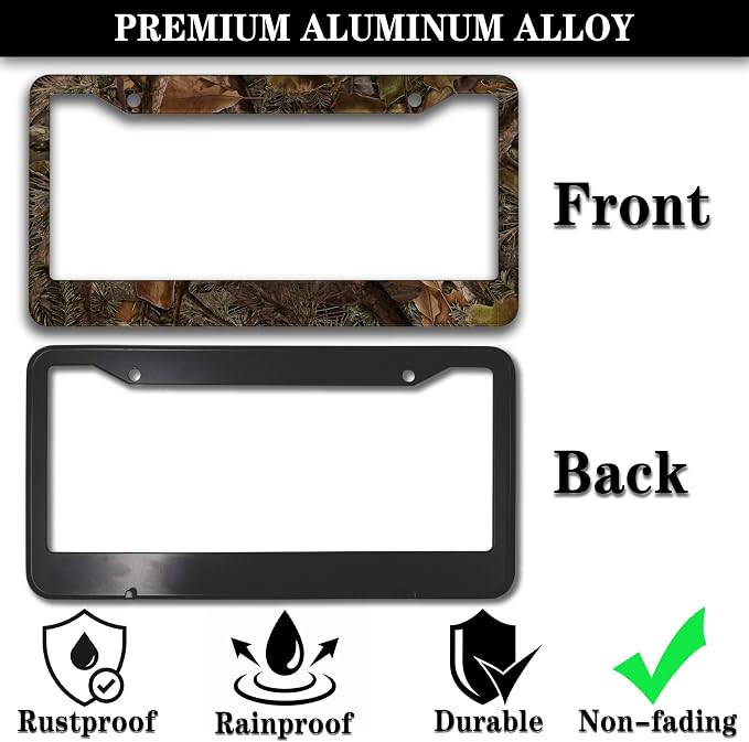 License Plate Mount for Men Multicolor License Plate Frames for Women Camo - Image 3