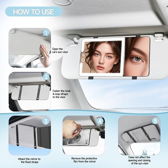 Car Sun Visor Vanity Mirror - Image 8