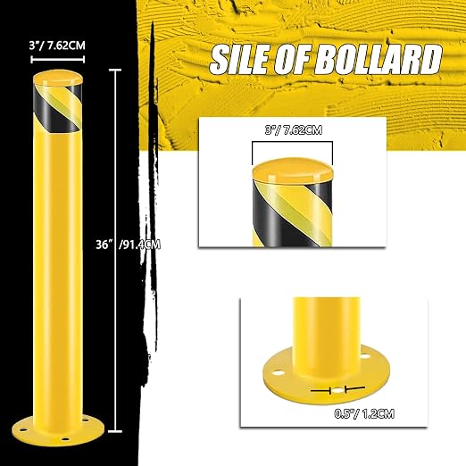Safety Bollard Post, Steel Bollards, Parking Bollard, - Image 2