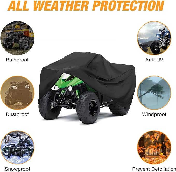 NEVERLAND ATV Cover 210D Oxford Cloth, Waterproof Outdoor Heavy Duty 4 Wheeler - Image 8