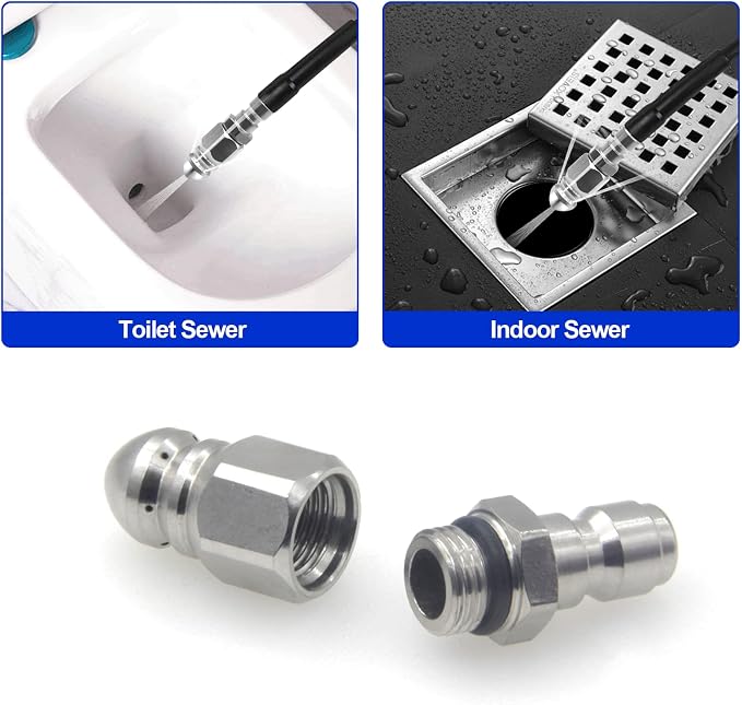 Pressure Washer Sewer Jetter Nozzle - Image 3
