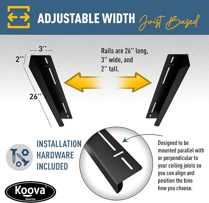Koova Heavy-Duty Overhead Garage Storage Rack - Image 7