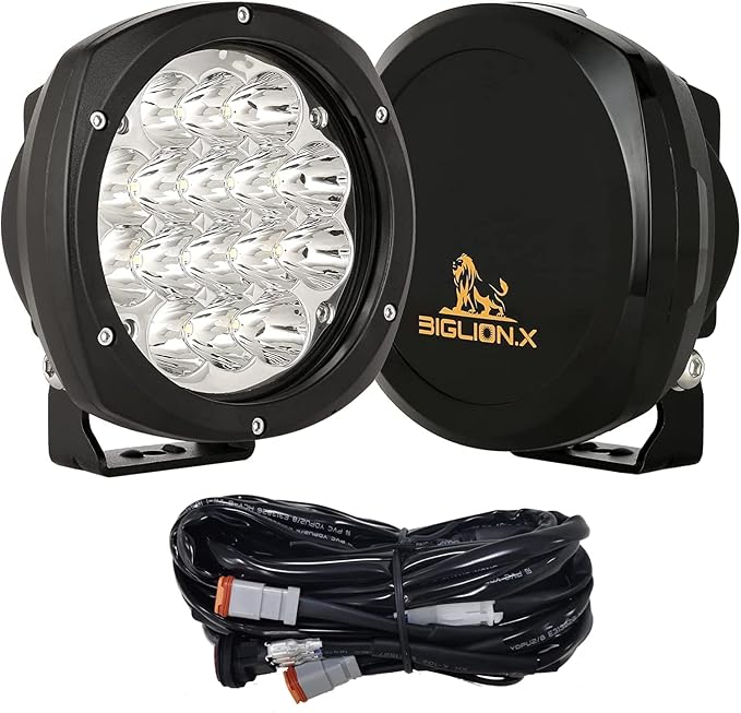 BIGLION.X 5Inch 160W Round Led Driving Lights Off Road Spot Lights Offroad by BIGLIONX