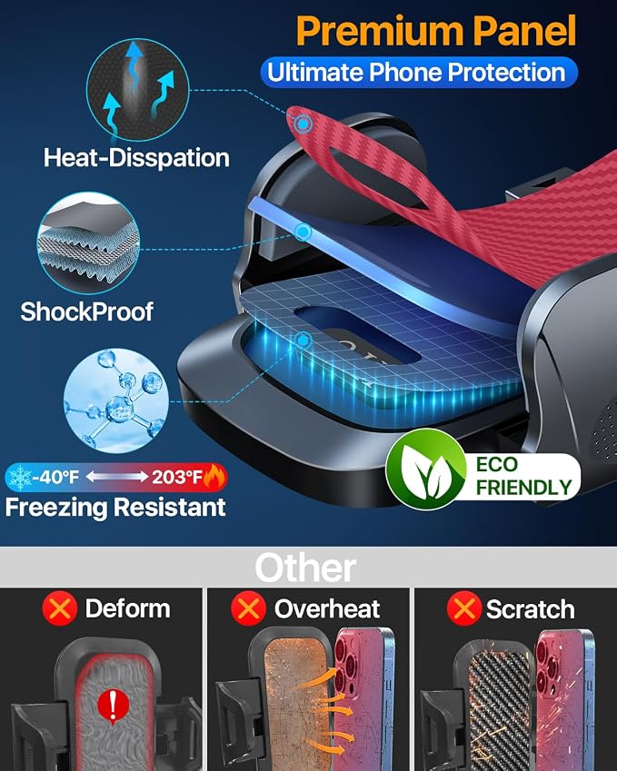 HTU 2025 Best Car Phone Holder 【Ultimate 5-in-1 & Upgraded 100+LBS Strongest - Image 9