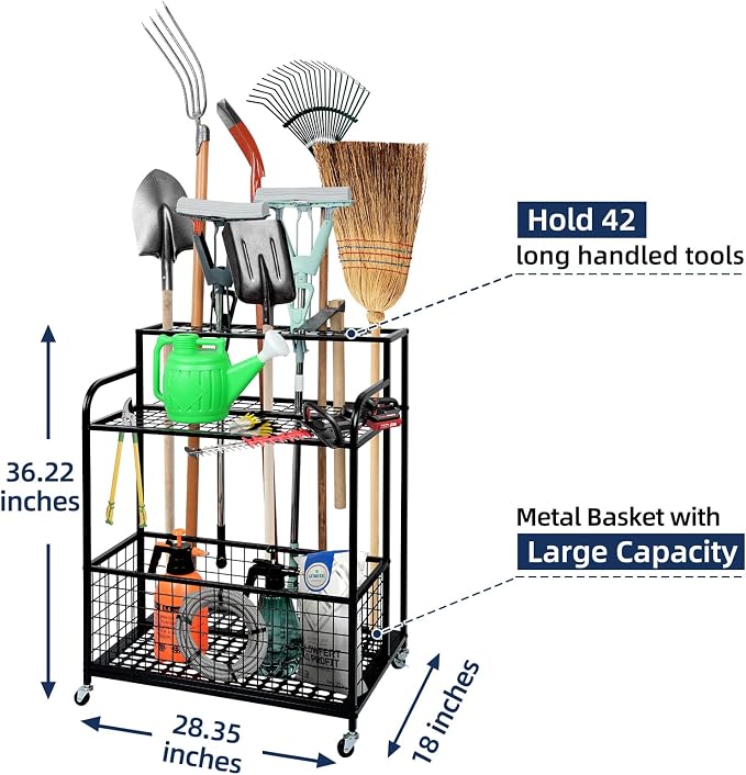 Heavy Duty Garden Tool Storage and Organizer, Yard Tool Organizer - Image 5