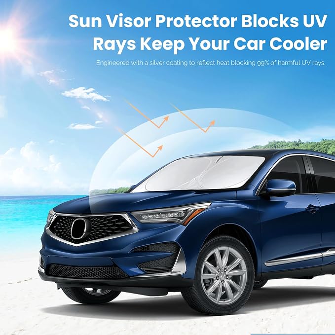 Windshield Sunshade for Acura RDX 2013 2019-2023 2024 2025 2026 210T 2-Layer - Image 4