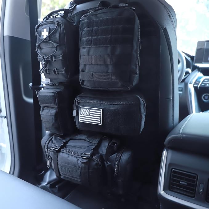 Universal Tactical Seat ​Back Organizer Vehicle Molle Panel Organizer Storage - Image 8