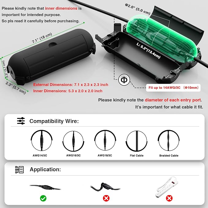 Flemoon Outdoor Extension Cord Safety Cover - Image 2