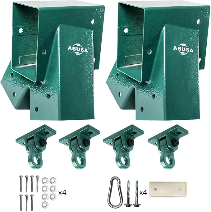 Heavy Duty Swing Sets Brackets Including 2 Green A-Frame Swing Set Brackets and by ABUSA