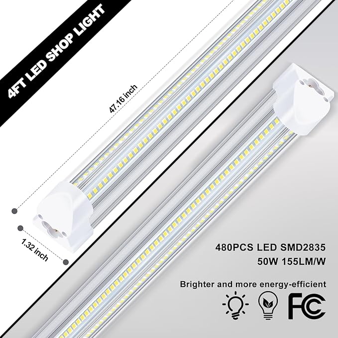 LED Shop Lights - 4FT 50W LED Light Fixture - Image 3