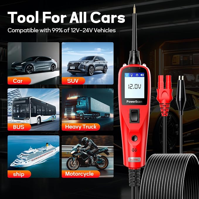 Autel PowerScan PS100 Automotive Circuit Tester, Power Circuit Probe Scan Tool - Image 8