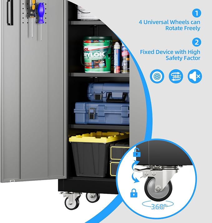 71" H×32" W×16" D Garage Storage Cabinet - Image 8