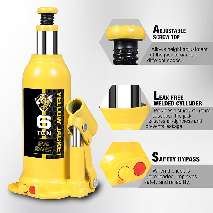 YELLOW JACKET 6 Ton Muti-Directional Welded Bottle Jack - Image 4