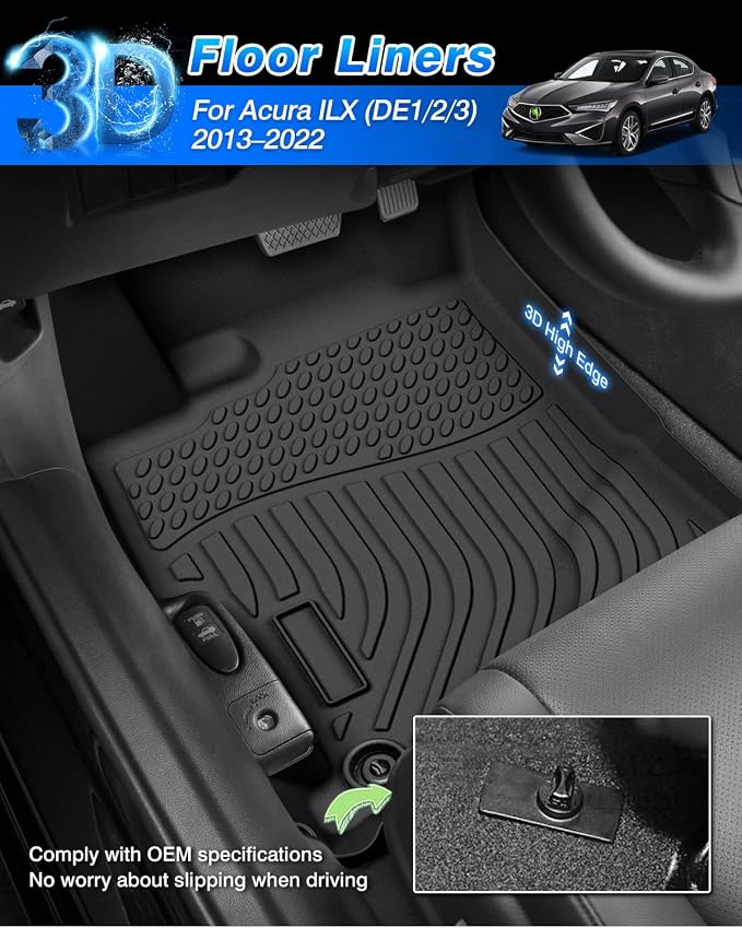 Cartist Floor Mats Custom Fit for Acura ILX 2013-2022 All Weather Floor Liners - Image 2