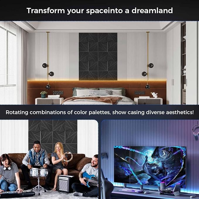12 Pack Large Soundproof Wall Panels, 15.7 x 15.7 x 0.47 in Sound Proof Foam - Image 6
