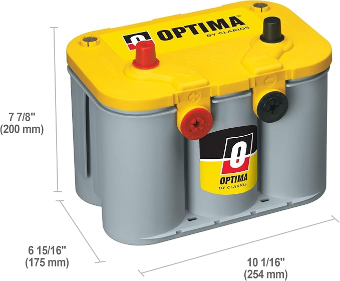 OPTIMA Batteries High Performance D34/78 YellowTop Dual Purpose Sealed AGM Car - Image 2