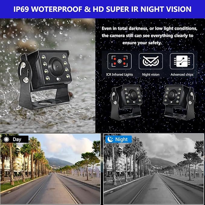 4K RV Backup Camera, 10.36" Touch Screen Monitor - Image 6