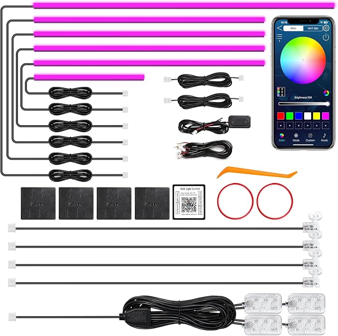 Acrylic Interior Car LED Strip Light by MAODANER
