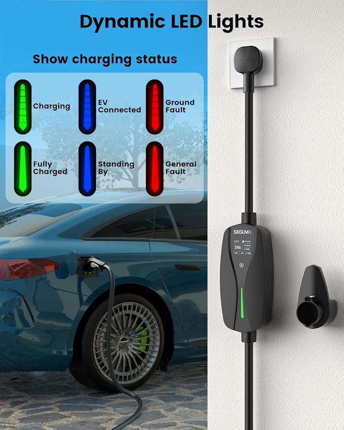 Level 2 EV Charger with NEMA 10-30 Plug, 24Amp 240V, 25FT Extension Cord - Image 6