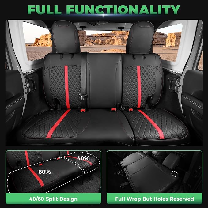 for Jeep Wrangler Seat Covers 4Door JK 2013 2014 2015 2016 2017, Custom Car - Image 5