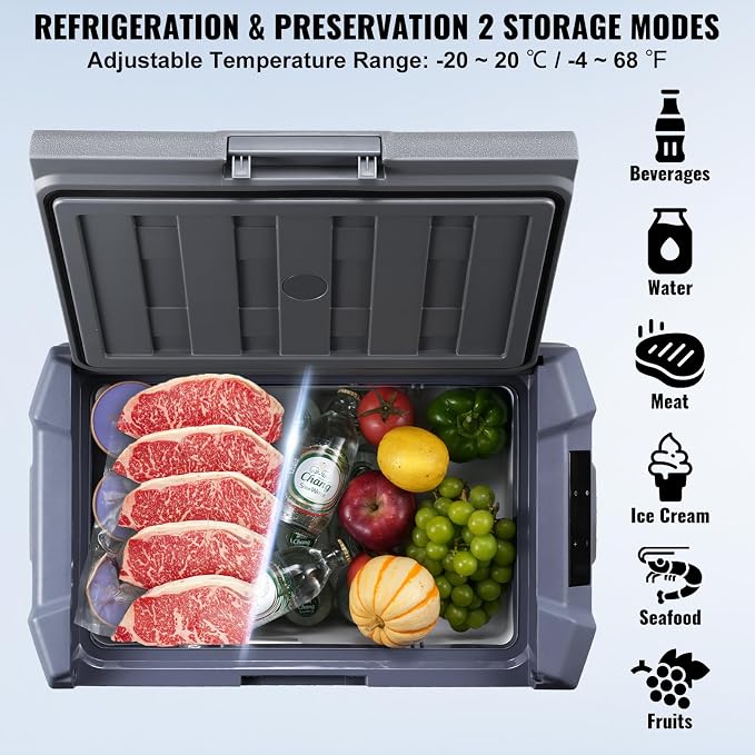 VEVOR 12 Volt Car Refrigerator Fridge, 15 L Single Zone Portable Freezer - Image 3