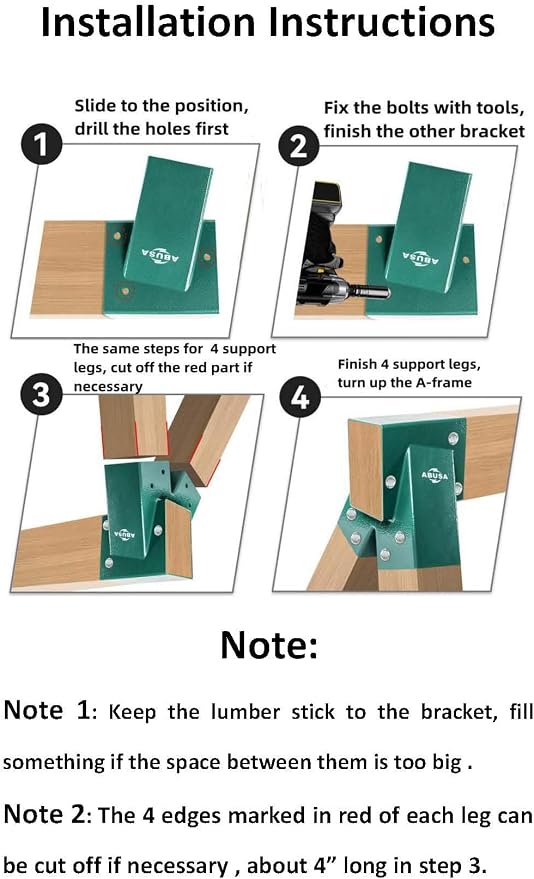 Heavy Duty Swing Sets Brackets Including 2 A-Frame Swing Set Brackets and 4 - Image 4