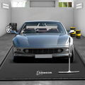 Garage Floor Mat 7'9" x 18' Upgraded Satin Finish Texture Non-Slip Containment by ANWEOR