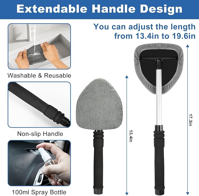 Viewsun Windshield Cleaner Tool, Car Detailing Kit Interior Cleaner, Car - Image 2