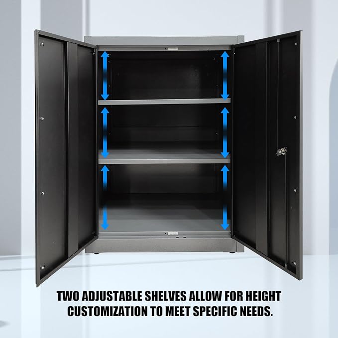 JZD Garage Storage Workbench Set, Metal Industrial Strength Tool Storage System - Image 9