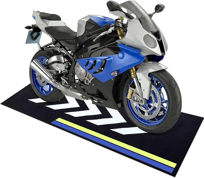 Motorcycle Mat 78 x 31 Inch Garage Floor Rug Washable Parking Mats by Drydiet