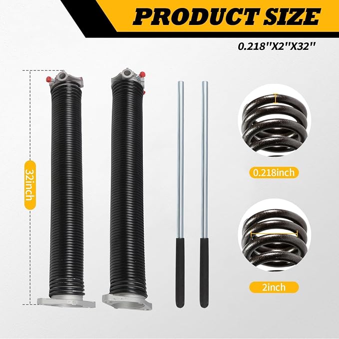 Pair of 2"Garage Door Torsion Springs Set - Image 2