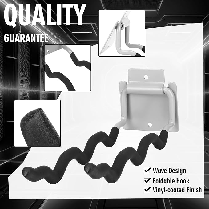 4 Pack Heavy Duty Garage Hooks Ladder Hangers - Image 5