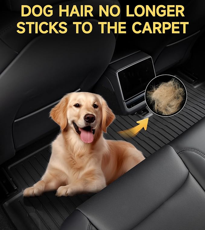 Floor Mats for 2024-2025 Tesla Model 3 Highland, Full Set All-Weather TPE - Image 4
