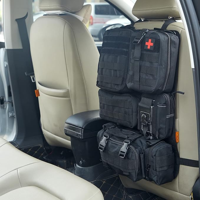Universal Tactical Seat ​Back Organizer Vehicle Molle Panel Organizer Storage - Image 4