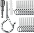 24 PCS Q-Hanger Hooks, Screw Hooks by FSAH