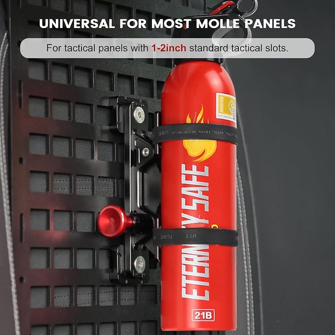 MOLLE Panel Fire Extinguisher Mount Kit-Quick Release Car Fire Extinguisher - Image 2