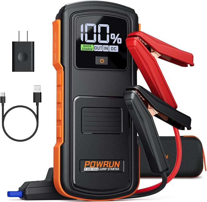 Powrun P-ONE MAX Jump Starter, 4000A Portable Jump Box, Car Jump Starter by POWRUN
