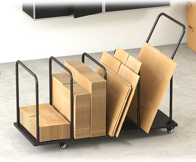 Carton Stand, Carton Storage Rack, Metal Cardboard Box Organizer by WYJREES