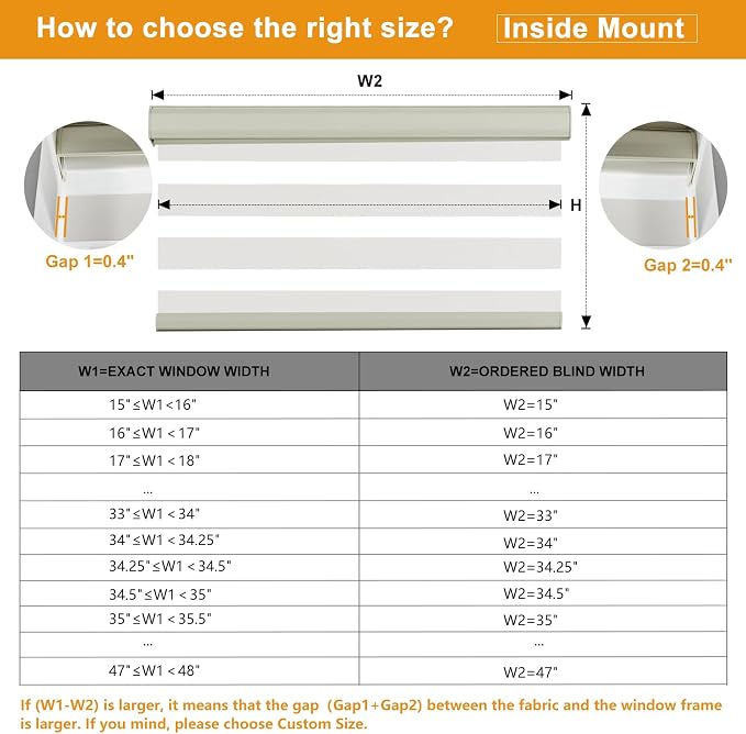 Persilux Cordless Zebra Roller Window Shades Free-Stop Roller Blinds Light - Image 7