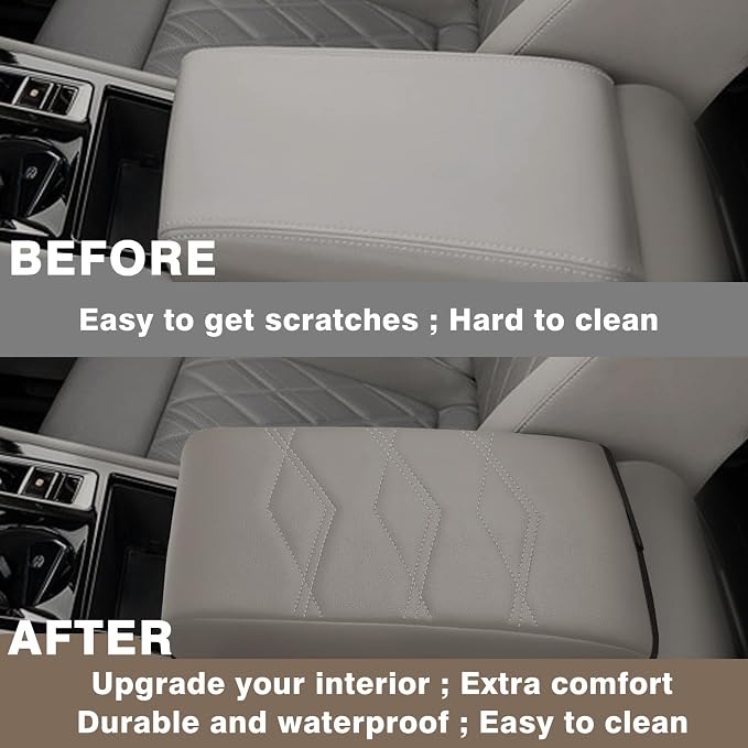 Muslogy for 2024 2025 Atlas Center Console Pad Armrest Cover Protector Vegan - Image 6