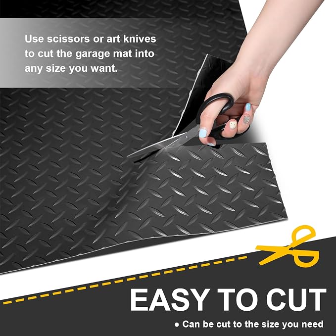 Garage Floor Mat 2.8mm Thickness PVC Garage Flooring Roll Diamond Plate Floor - Image 6