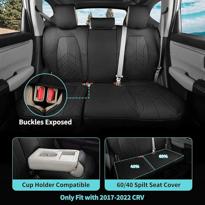 for Honda CRV Seat Covers Custom Fit 2017-2022 EXL EX LX Sport, Hybrid - Image 4