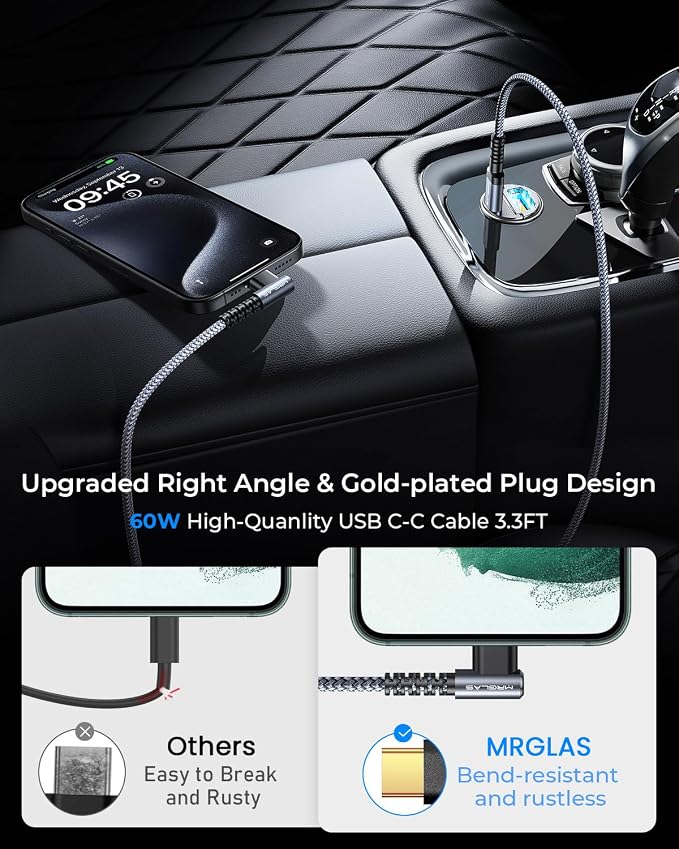 MRGLAS 125W USB C Car Charger Super Fast Charging, Cigarette Lighter USB Charger - Image 4