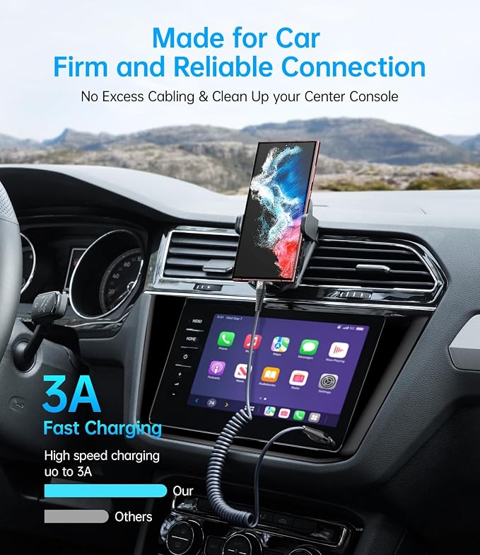 PRAKIE Coiled USB C Cable Fast Charging - Image 2