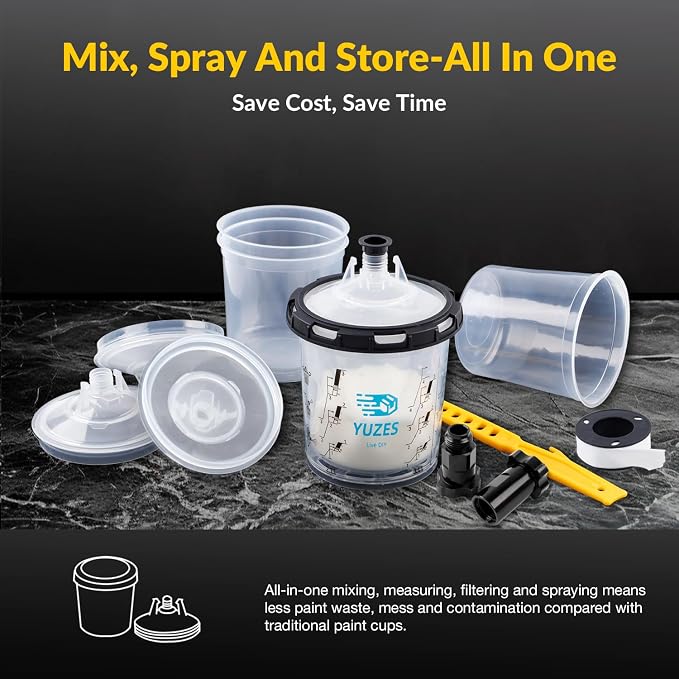 YUZES Paint Mixing Cups System 20 Ounce, 50 Disposable Paint Cups Liners and - Image 3