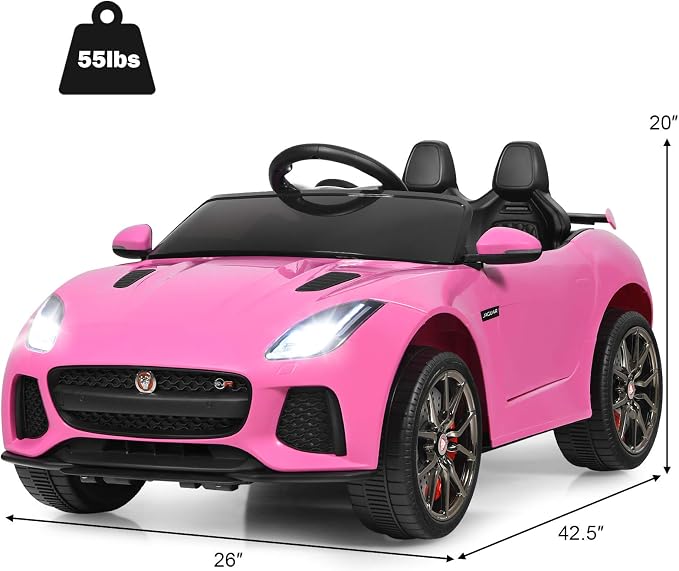 Costzon Ride on Car, 12V Licensed Jaguar F-Type SVR Battery Powered Kids' - Image 6