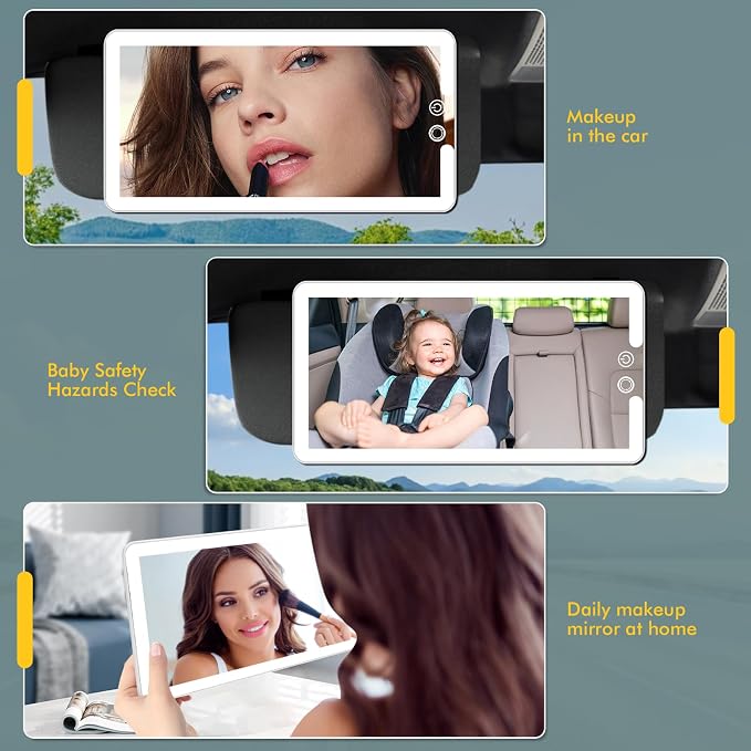 Car Sun Visor Vanity Mirror, Dimmable Makeup Mirror - Image 6