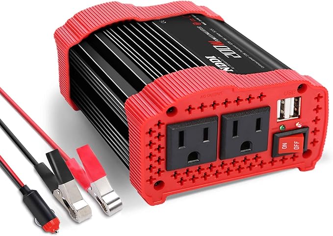 200W Car Power Inverter 12V DC to 110V AC Converter by NDDI+POWER